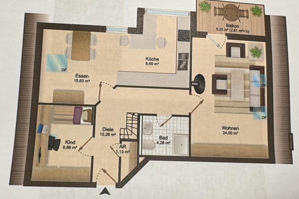 Predaj bytu 5-izbový 95 m², Untermeitingen Predaj bytu 5-izbový 95 m², Untermeitingen