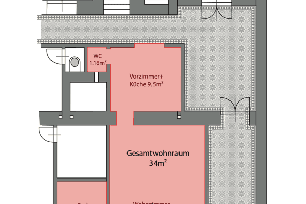 Prenájom bytu 1-izbový 34 m², Brehmstraße 4, Wien, Viedeň Prenájom bytu 1-izbový 34 m², Brehmstraße 4, Wien, Viedeň