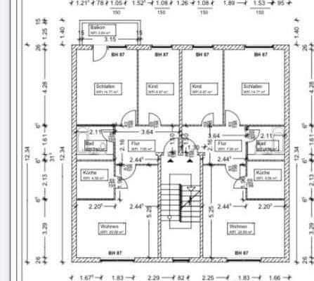 Prenájom bytu 3-izbový 60 m², Marktstraße, Pasewalk Prenájom bytu 3-izbový 60 m², Marktstraße, Pasewalk
