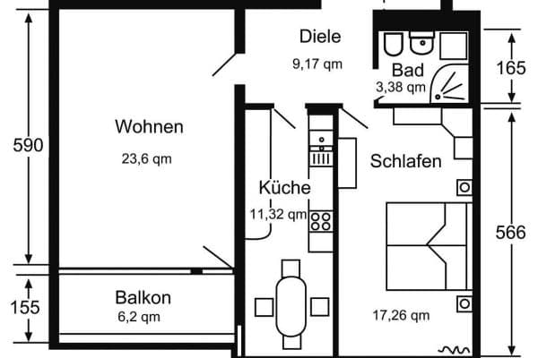 Predaj bytu 2-izbový 68 m², Angerburger Allee, Berlin, Berlín Predaj bytu 2-izbový 68 m², Angerburger Allee, Berlin, Berlín
