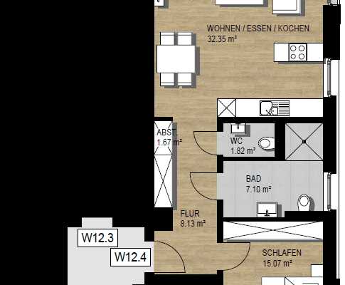 Prenájom bytu 2-izbový 75 m², Verl Prenájom bytu 2-izbový 75 m², Verl