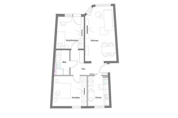 Prenájom bytu 3-izbový 71 m², Jaupstr. 1-13, Darmstadt Prenájom bytu 3-izbový 71 m², Jaupstr. 1-13, Darmstadt