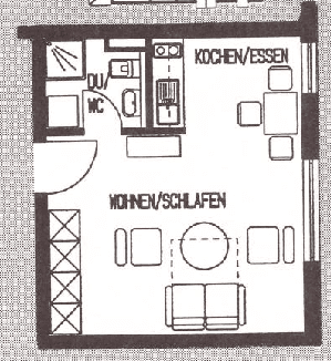 Prenájom bytu 1-izbový 28 m², Johanniter Straße 9/3, Bad Friedrichshall Prenájom bytu 1-izbový 28 m², Johanniter Straße 9/3, Bad Friedrichshall