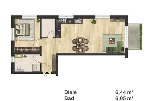 Prenájom bytu 2-izbový 60 m², Blumenstraße 17, Münzenberg - Gambach Prenájom bytu 2-izbový 60 m², Blumenstraße 17, Münzenberg - Gambach