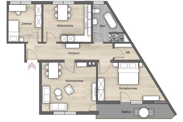 Predaj bytu 3-izbový 91 m², Herbststr, Amberg Predaj bytu 3-izbový 91 m², Herbststr, Amberg