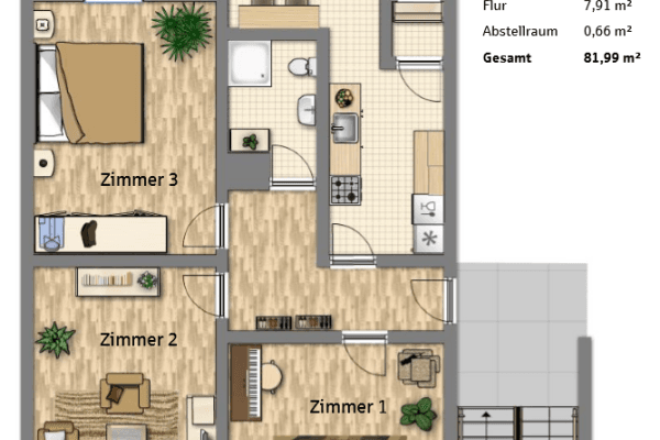 Prenájom bytu 3-izbový 82 m², Karl-Liebknechtstr. 28, Ilmenau Prenájom bytu 3-izbový 82 m², Karl-Liebknechtstr. 28, Ilmenau