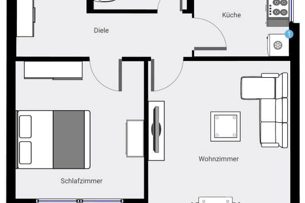 Prenájom bytu 2-izbový 54 m², Böcklerstraße 32, Hamburg, Hamburg Prenájom bytu 2-izbový 54 m², Böcklerstraße 32, Hamburg, Hamburg