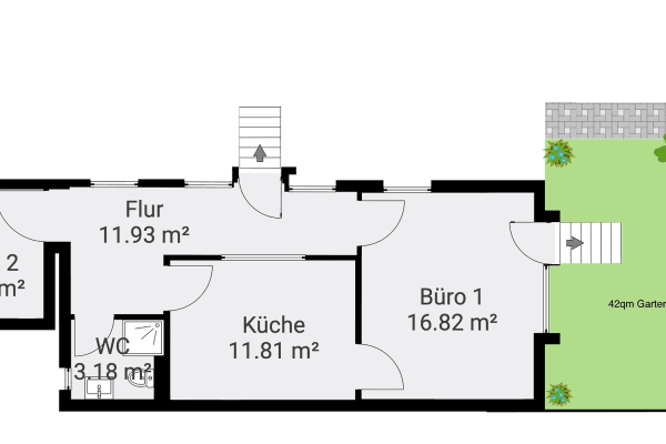 Prenájom kancelárie 51 m², Groß-Gerau Prenájom kancelárie 51 m², Groß-Gerau
