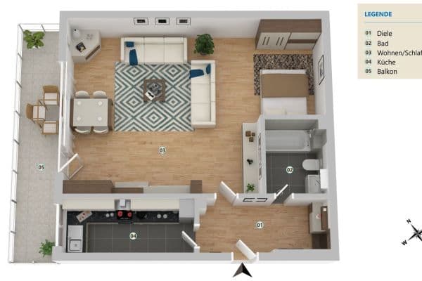 Predaj bytu 2-izbový 70 m², Köln Predaj bytu 2-izbový 70 m², Köln