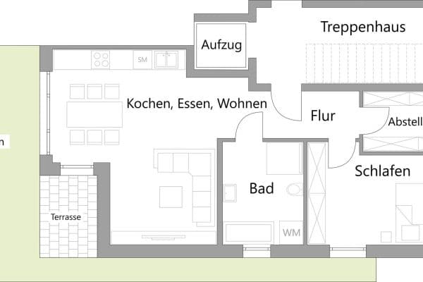 Prenájom bytu 2-izbový 70 m², Neunkirchen-Seelscheid Prenájom bytu 2-izbový 70 m², Neunkirchen-Seelscheid