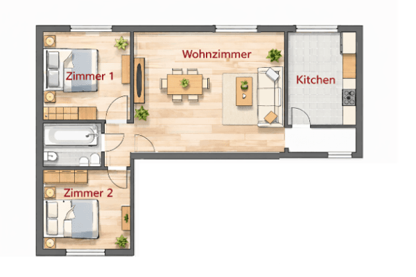 Prenájom bytu 3-izbový 64 m², Brühl Prenájom bytu 3-izbový 64 m², Brühl