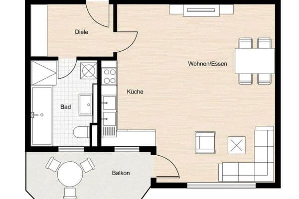 Prenájom bytu 1-izbový 45 m², Bodelschwinghstraße 28, Pforzheim Prenájom bytu 1-izbový 45 m², Bodelschwinghstraße 28, Pforzheim