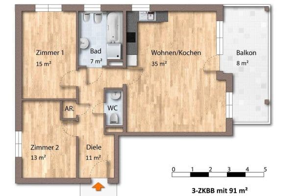 Predaj bytu 3-izbový 91 m², Maintal Predaj bytu 3-izbový 91 m², Maintal