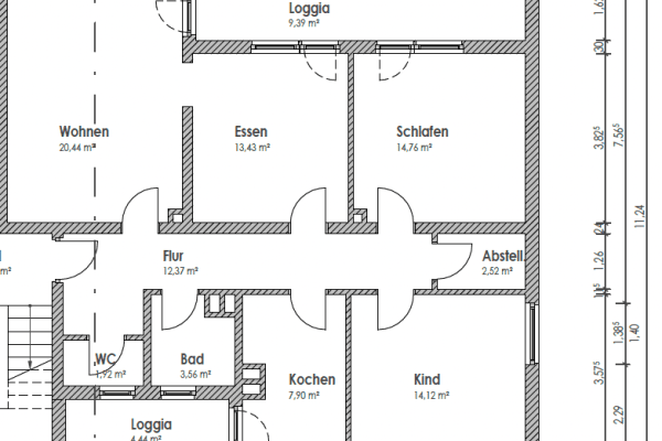 Prenájom bytu 4-izbový 93 m², Ringstraße, Walldürn Prenájom bytu 4-izbový 93 m², Ringstraße, Walldürn