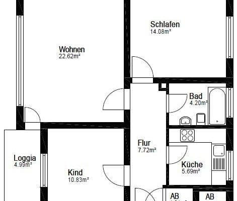 Prenájom bytu 3-izbový 71 m², Schermbeck Prenájom bytu 3-izbový 71 m², Schermbeck