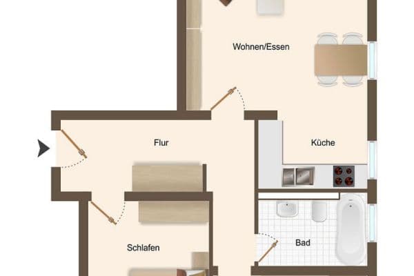 Prenájom bytu 3-izbový 68 m², Lichtenauer Straße 16, Chemnitz, Sasko Prenájom bytu 3-izbový 68 m², Lichtenauer Straße 16, Chemnitz, Sasko