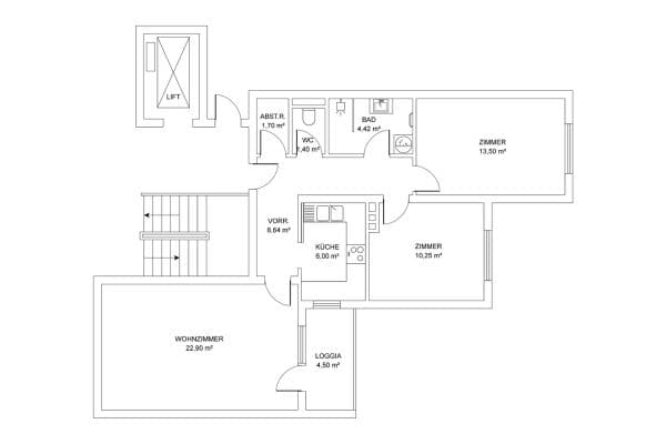 Predaj bytu 3-izbový 73 m², Haferstraße 10, Traun Predaj bytu 3-izbový 73 m², Haferstraße 10, Traun
