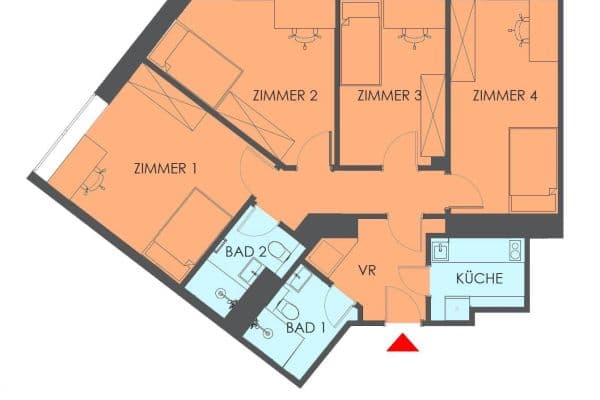 Prenájom bytu 4-izbový 80 m², Leystraße 42, Wien, Viedeň Prenájom bytu 4-izbový 80 m², Leystraße 42, Wien, Viedeň