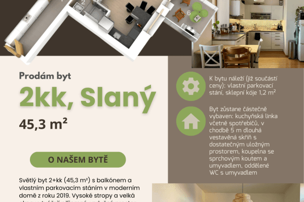 Predaj bytu 2-izbový 45 m², Tomanova, Slaný Predaj bytu 2-izbový 45 m², Tomanova, Slaný