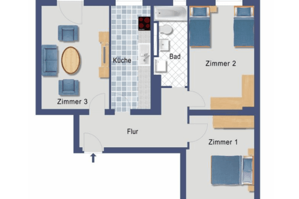 Prenájom bytu 1-izbový 16 m², Gehsener Straße 33, Berlin Köpenick Prenájom bytu 1-izbový 16 m², Gehsener Straße 33, Berlin Köpenick