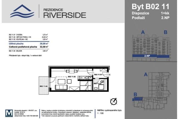 Predaj bytu 1-izbový 32 m², Poříčí, Brno Predaj bytu 1-izbový 32 m², Poříčí, Brno