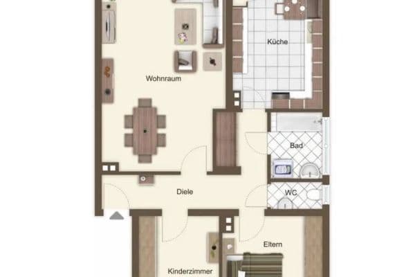 Prenájom bytu 3-izbový 81 m², Marienburger Straße 8, Aachen, Severné Porýnie - Westfálsko Prenájom bytu 3-izbový 81 m², Marienburger Straße 8, Aachen, Severné Porýnie - Westfálsko