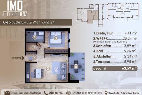 Predaj bytu 2-izbový 64 m², Niederkrüchten, Severné Porýnie - Westfálsko Predaj bytu 2-izbový 64 m², Niederkrüchten, Severné Porýnie - Westfálsko
