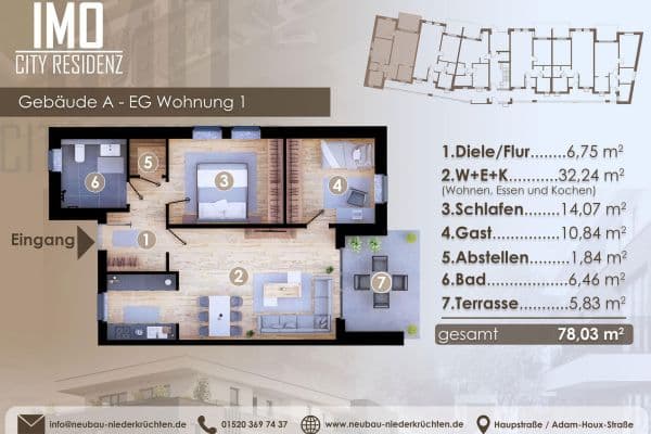 Predaj bytu 3-izbový 79 m², Hauptstraße 10, Niederkrüchten, Severné Porýnie - Westfálsko Predaj bytu 3-izbový 79 m², Hauptstraße 10, Niederkrüchten, Severné Porýnie - Westfálsko