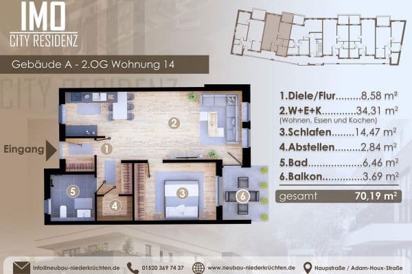 Predaj bytu 2-izbový 71 m², Hauptstraße 10, Niederkrüchten, Severné Porýnie - Westfálsko Predaj bytu 2-izbový 71 m², Hauptstraße 10, Niederkrüchten, Severné Porýnie - Westfálsko