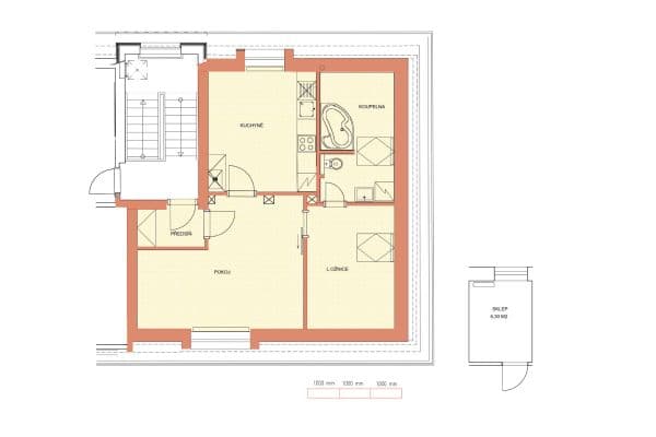 Predaj bytu 2-izbový 57 m², Mydlářka, Praha Predaj bytu 2-izbový 57 m², Mydlářka, Praha