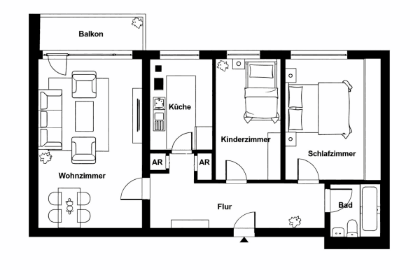 Predaj bytu 3-izbový 68 m², Uhdestraße 25, München, Bavorsko Predaj bytu 3-izbový 68 m², Uhdestraße 25, München, Bavorsko