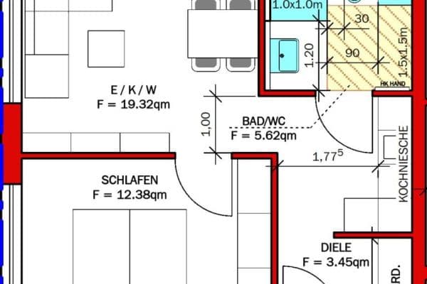 Prenájom bytu 2-izbový 46 m², Panoramastr. 4, Talheim Prenájom bytu 2-izbový 46 m², Panoramastr. 4, Talheim
