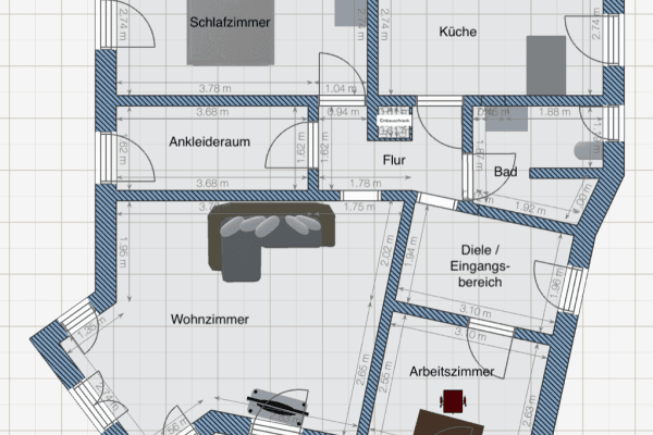 Prenájom bytu 4-izbový 81 m², Sedanstr. 35, Essen Prenájom bytu 4-izbový 81 m², Sedanstr. 35, Essen